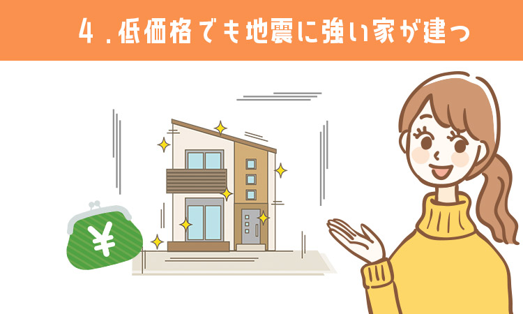 低価格でも地震に強い家が建つ